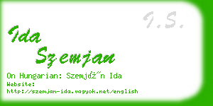 ida szemjan business card